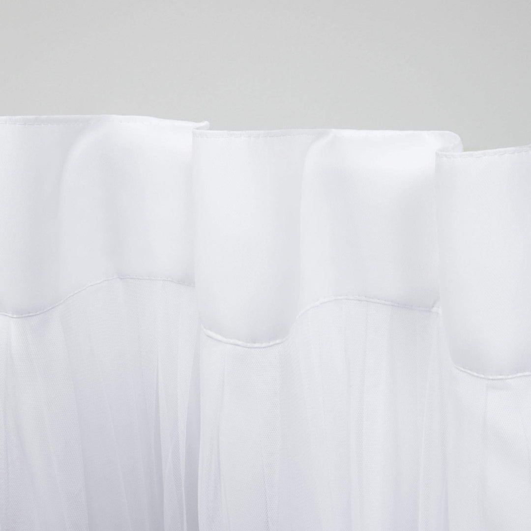 ATI Home Catarina Layered Solid and Sheer Hidden Tab/Rod Pocket Top Curtain Panel Pair