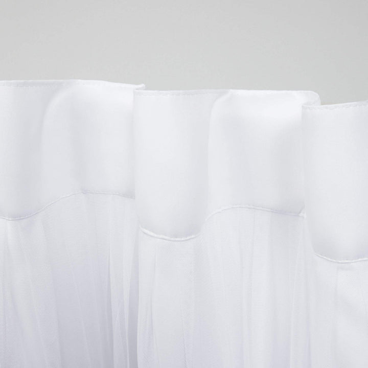 ATI Home Catarina Layered Solid and Sheer Hidden Tab/Rod Pocket Top Curtain Panel Pair