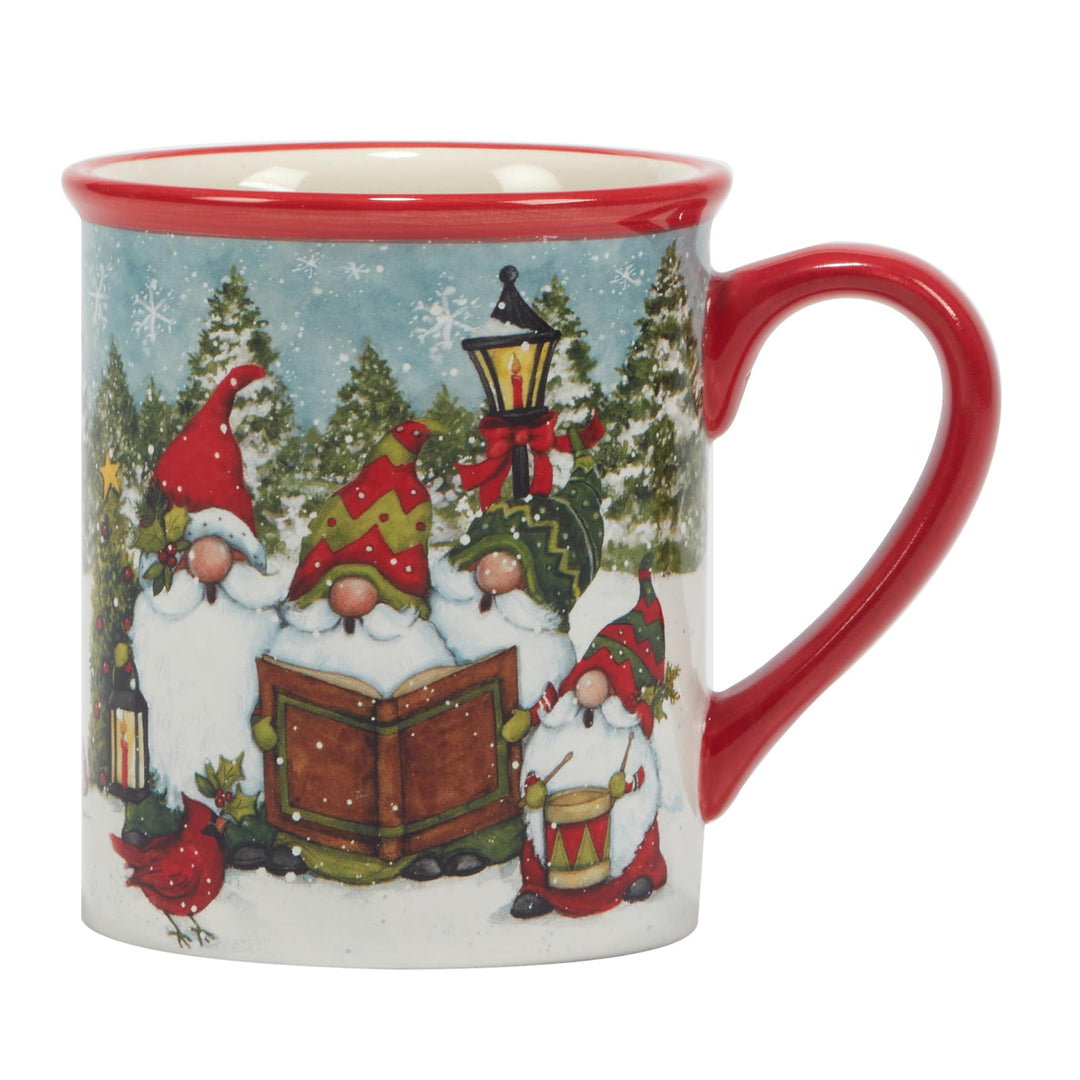 Certified International Christmas Gnomes 16 oz. ugs Set of 4 Assorted Designs - Diamond Home USA