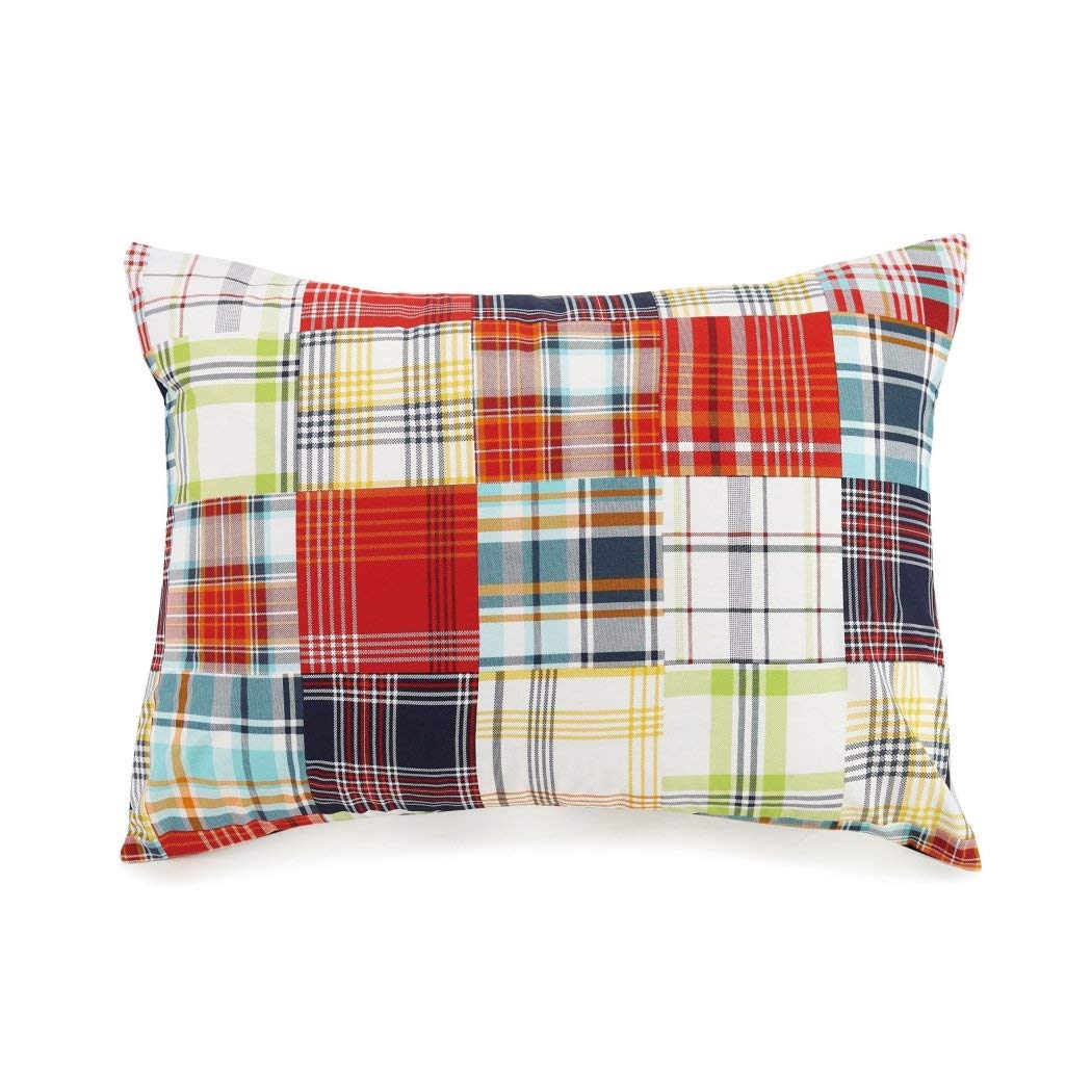 4 Piece Color Madras Plaid Comforter Set