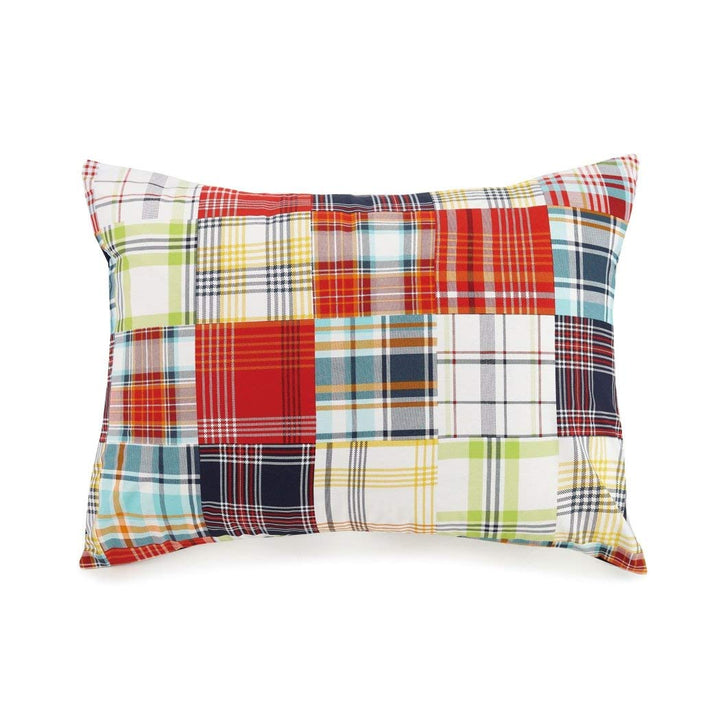 4 Piece Color Madras Plaid Comforter Set