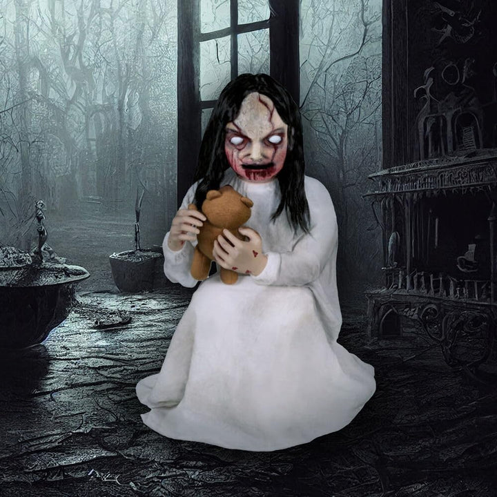 Haunted Hill Farm Motion-Activated Lunging Lily The Demonic Zombie Girl by Tekky - Diamond Home USA