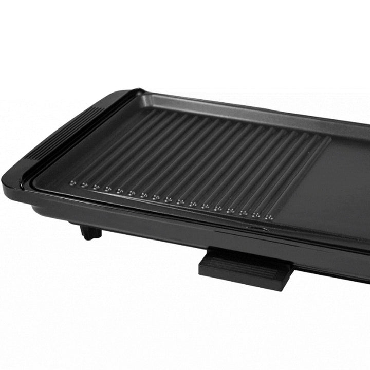 2 In 1 Family Size Electric Counter Top Grill/griddle Black Non-stick Surface - Diamond Home USA