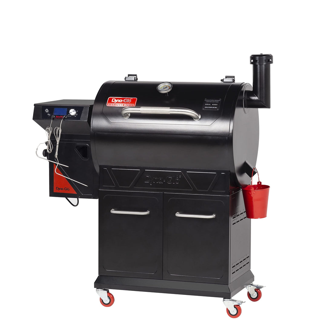 Dyna-Glo Signature Series Wood Pellet Grill & Smoker 697 Sq. In. Black/red