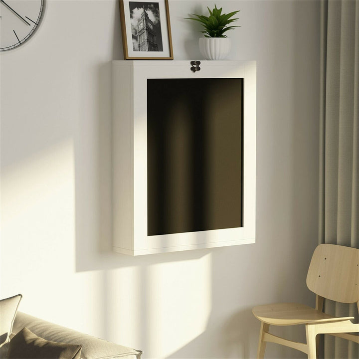 Wall Mounted Table Fold Out Convertible Writing Desk W/Storage Chalkboard - Diamond Home USA
