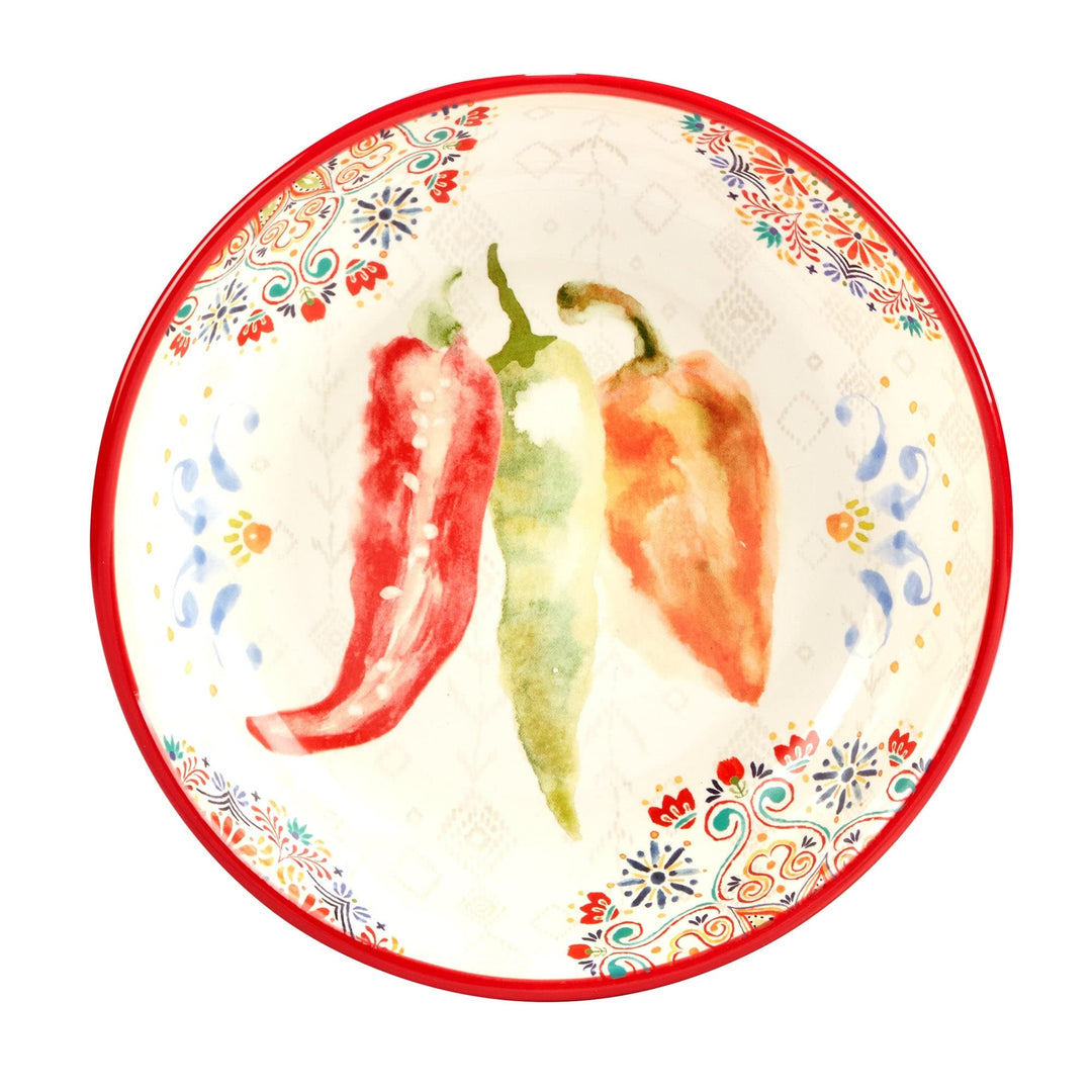 Sweet And Spicy 40 Oz. Soup/cereal Bowls Set Of 4 9" Dia X 2" Multi Color - Diamond Home USA