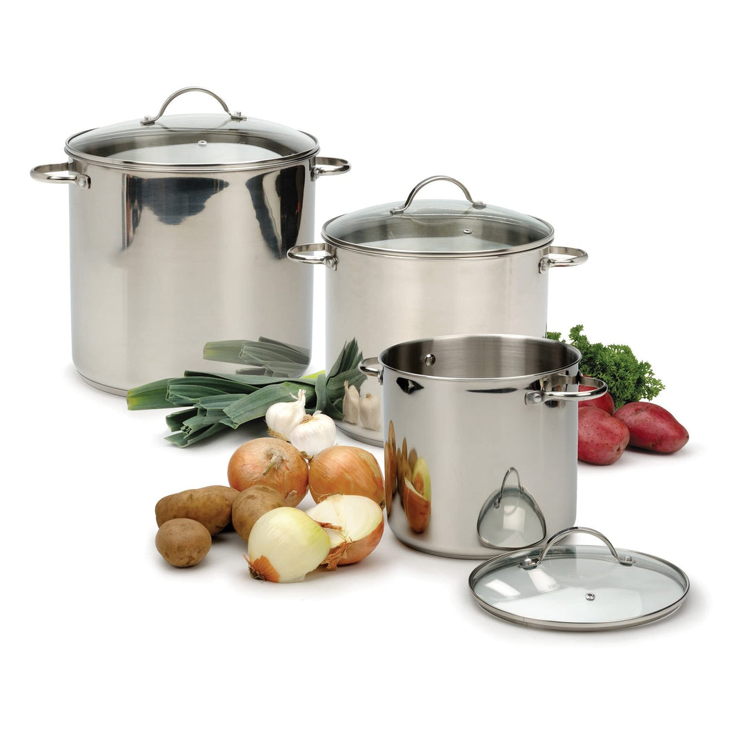 12 Qt Stockpot Induction Silver Stainless Steel - Diamond Home USA