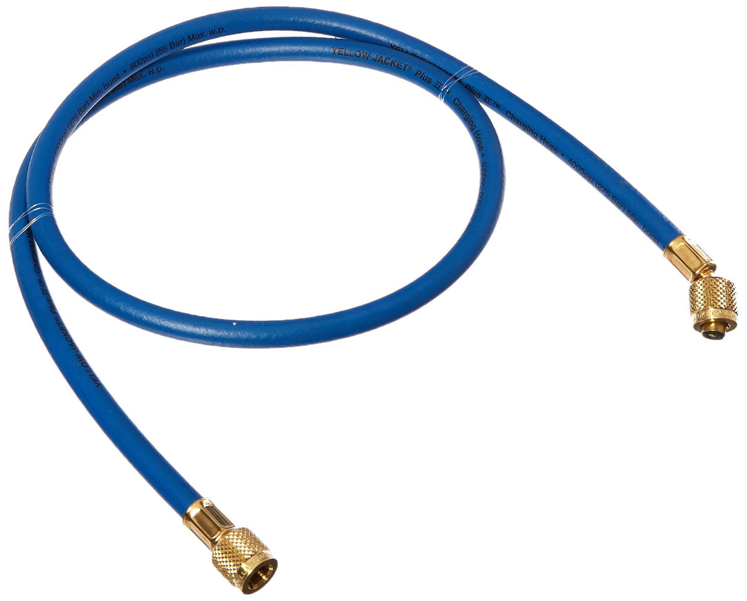 Yellow Jacket 21248 Plus II Hose Standard 1/4" Flare Fittings 48" Blue