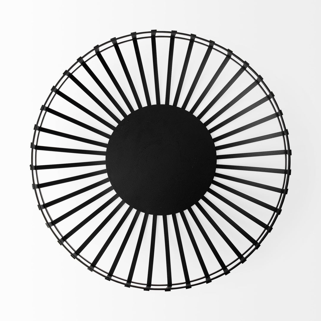 Black Metal Slated Bowls (Set Of 2) - Diamond Home USA