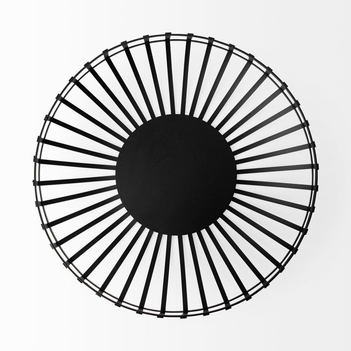 Black Metal Slated Bowls (Set Of 2) - Diamond Home USA