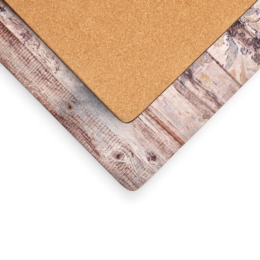 Frozen in Time Placemats Set of 4 15.7 Inches X 11.7 Each Beige Brown Casual - Diamond Home USA