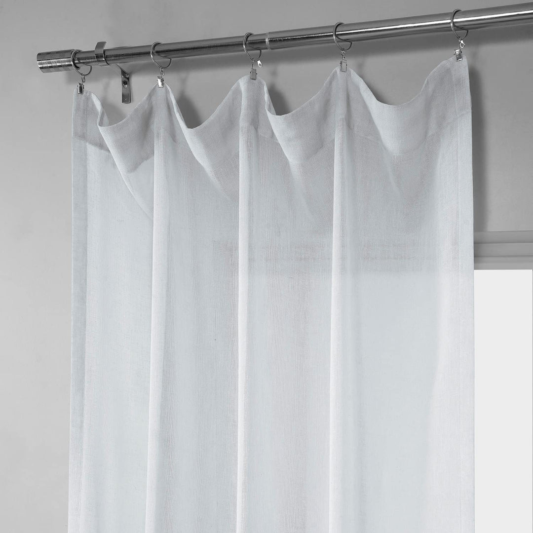 HPD Half Price Drapes Solid Sheer Curtains For Living Room Linen Texture 50 X 96 - Diamond Home USA