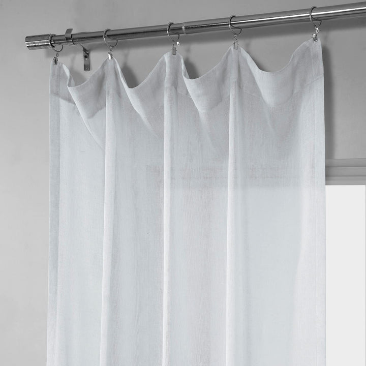 HPD Half Price Drapes Solid Sheer Curtains For Living Room Linen Texture 50 X 96 - Diamond Home USA