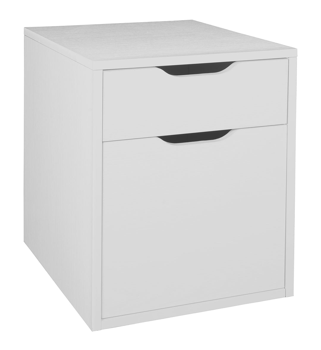 Niche Mod 19.5 in Freestanding Storage or File Cabinet- White Wood Grain