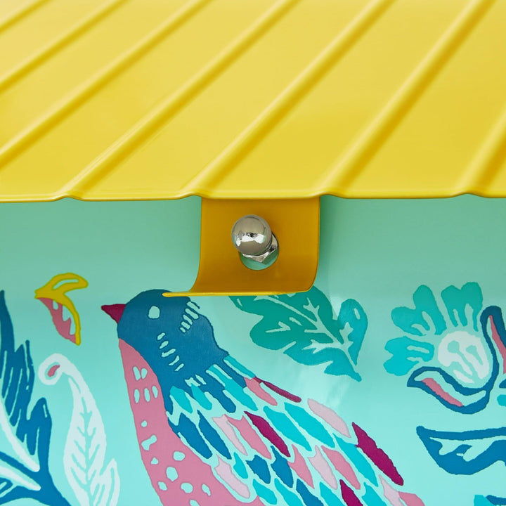 Squirrel Anti Funnel Bird Feeder Yellow Metal - Diamond Home USA