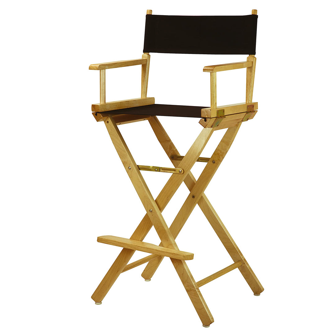 Casual Home Natural Frame/Black Canvas 30" Bar Height Directors-Chairs