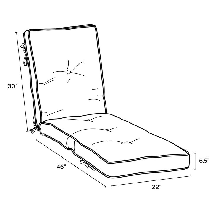 Arden Selections Polyfill Outdoor Chaise Lounge Cushion 76 x 22 Alana Tile - Diamond Home USA