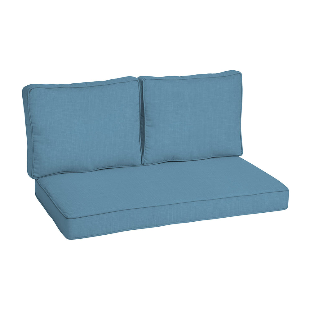Arden Selections Outdoor Loveseat Cushion Set 46 x 26 French Blue Texture