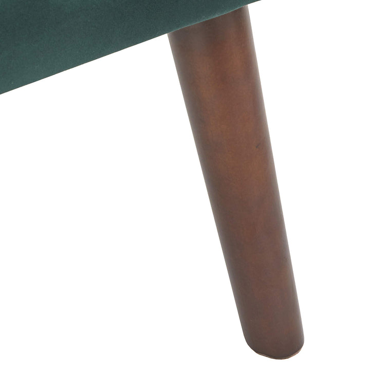 Angelo HOME Jane Mid Century Modern Upholstered Living Room Ottoman 17.3" Emerald Green - Diamond Home USA