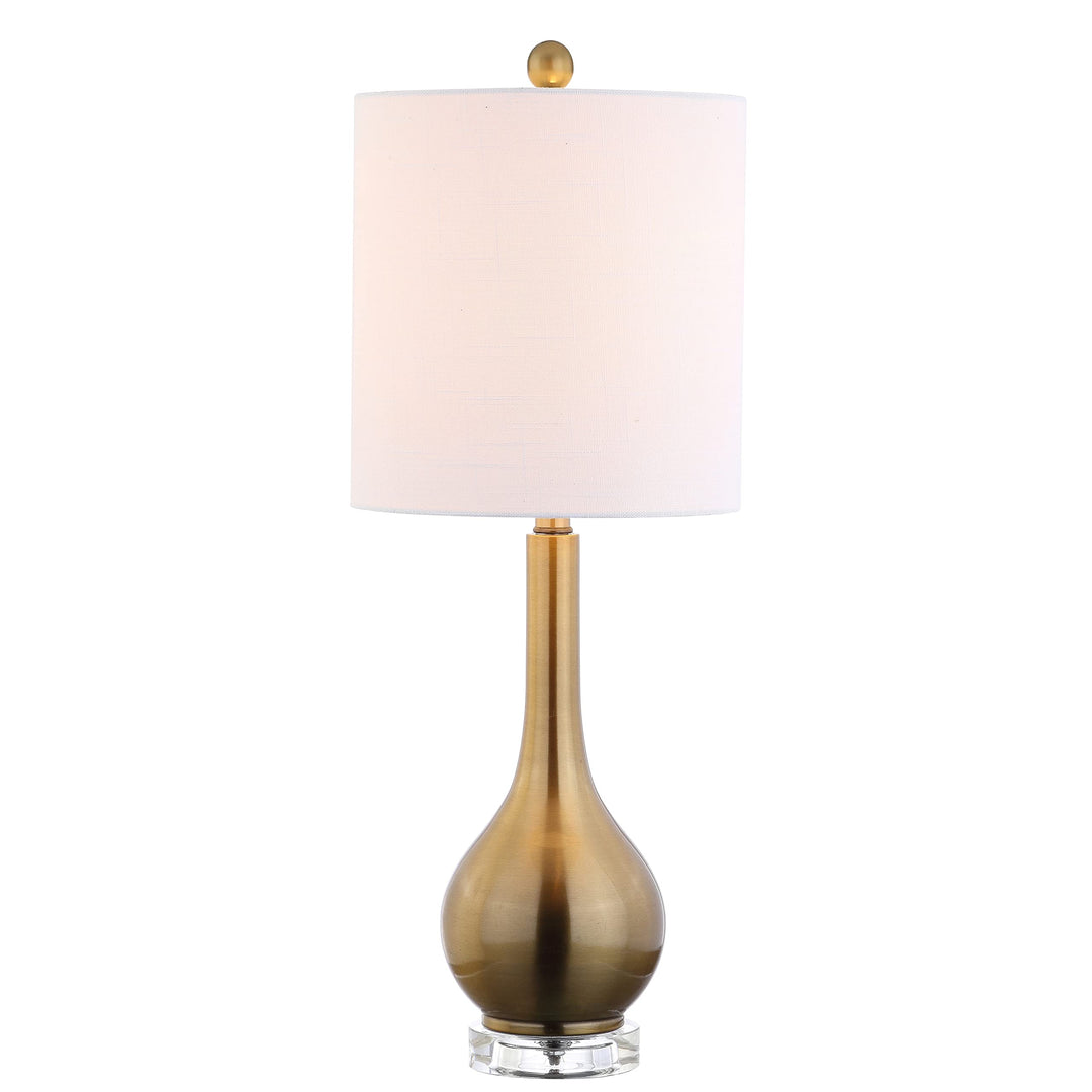 25" Metal/Crystal Teardrop Led Table Lamp Brass Yellow Glam Traditional - Diamond Home USA