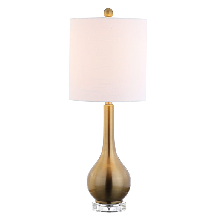 25" Metal/Crystal Teardrop Led Table Lamp Brass Yellow Glam Traditional - Diamond Home USA