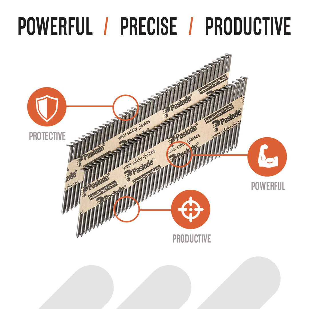 Paslode Framing Nails 650604 30 Degree RounDrive Brite 2 3/8 inch x.113 Gauge - Diamond Home USA
