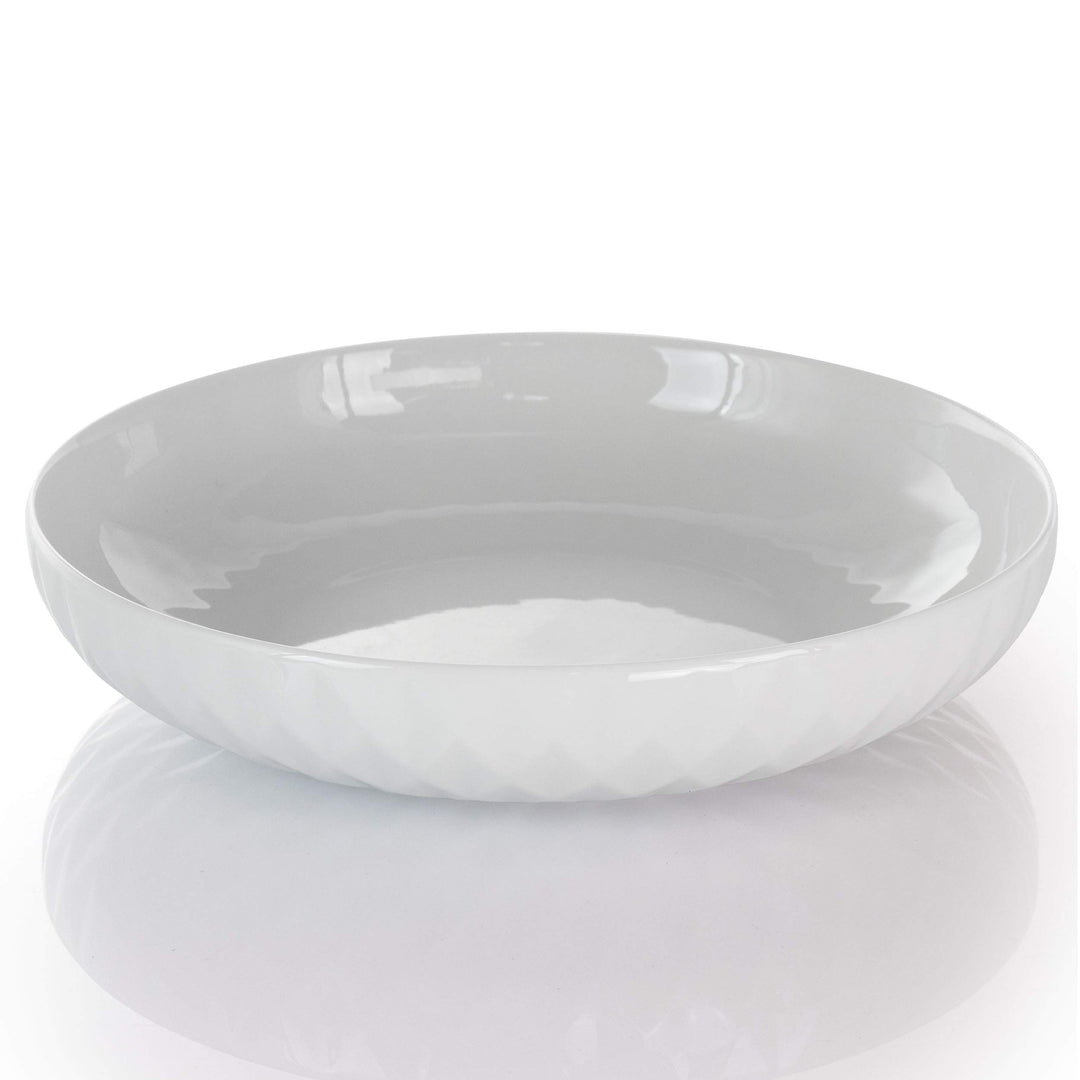 Elama White Porcelain Dish Dinnerware Set 18 Piece Sienna - Diamond Home USA