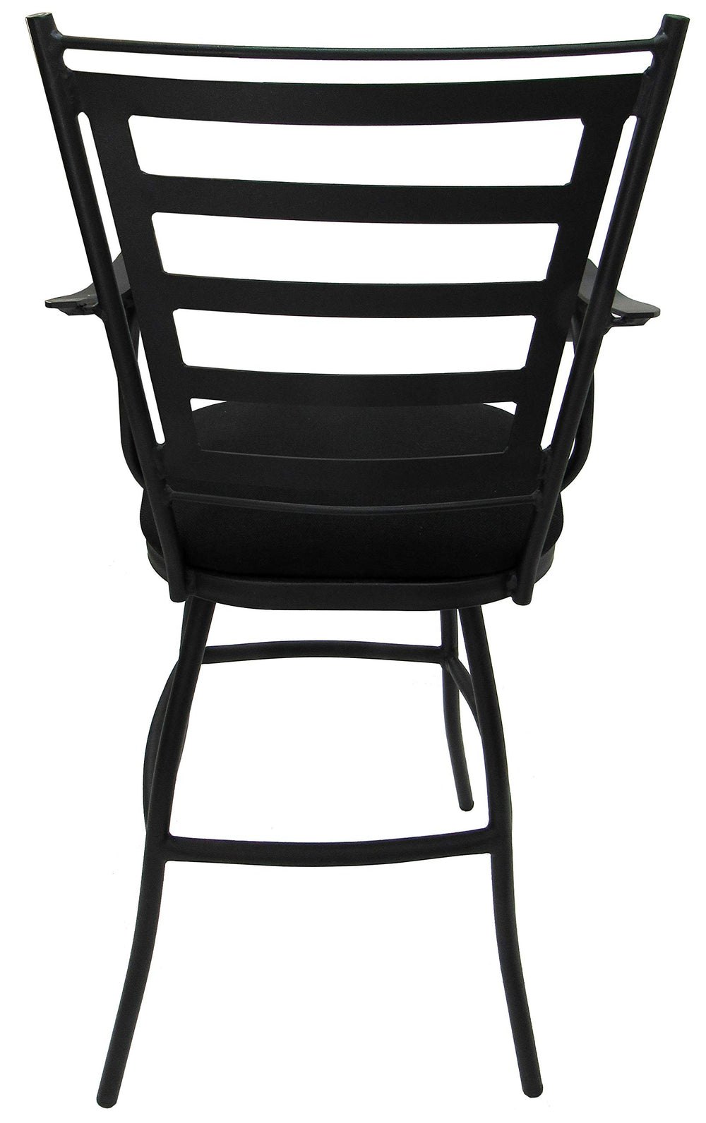 Tobias Designs Inc. Outdoor Patio Extra Tall Spectator Swivel Bar Stool 35" - Black Linen - Diamond Home USA