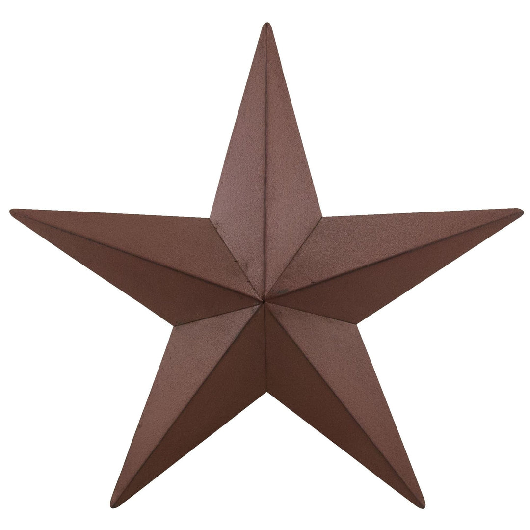 Barn Star 18" Burgundy Red Farmhouse Metal Antique