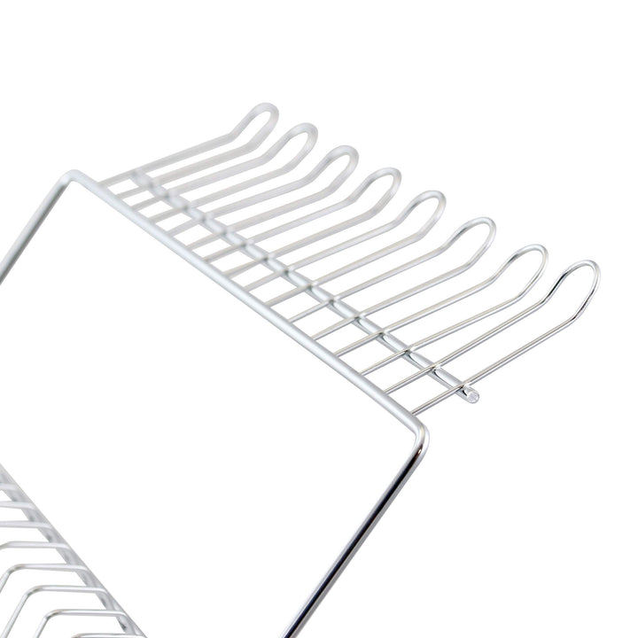 22-inch Dish Rack Silver Metal Chrome Finish - Diamond Home USA