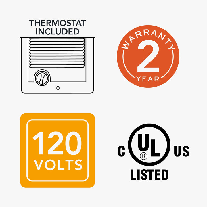 Cadet Com-Pak Electric Wall Heater Assembly Only with Thermostat (Model: - Diamond Home USA