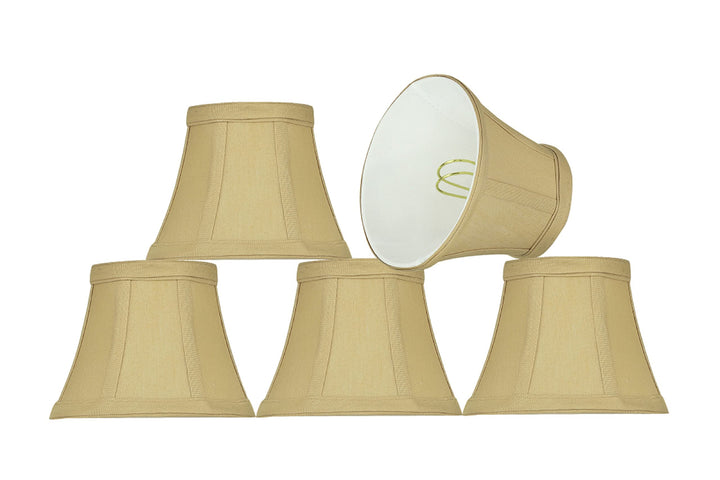 Aspen Creative 30274-5 Small Bell Shape Chandelier Clip-On Lamp Shade Set (5