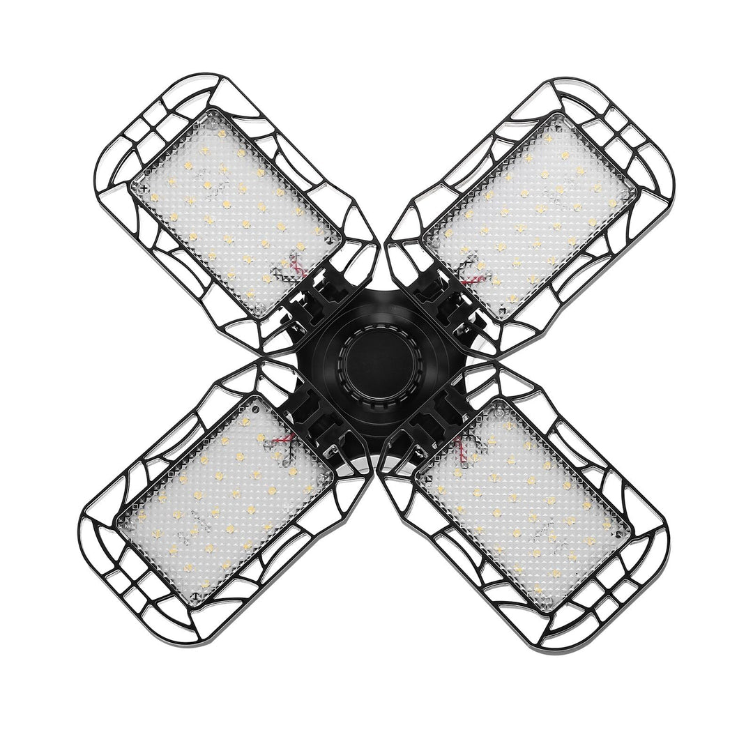 80-watt Black Deformable Led Adjustable Garage Light Semi-flush Mount Lighting - Diamond Home USA