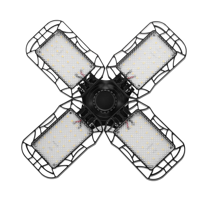 80-watt Black Deformable Led Adjustable Garage Light Semi-flush Mount Lighting - Diamond Home USA