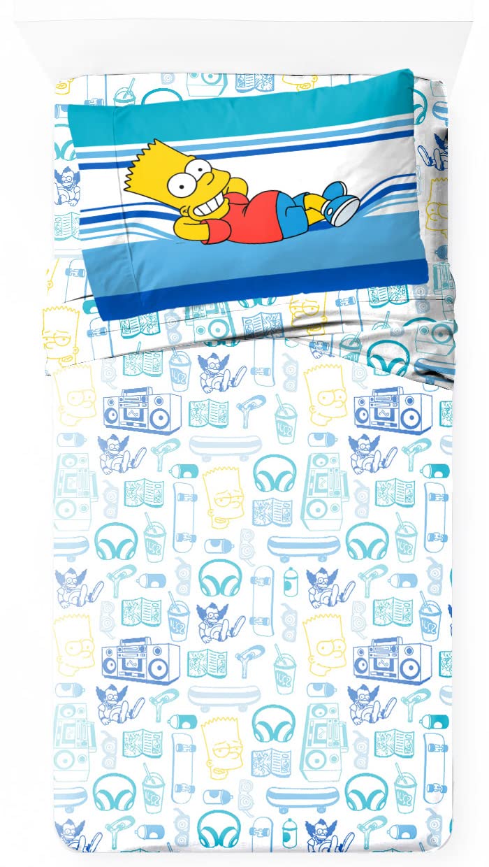 Jay Franco The Simpsons Who Wants to Know Twin Size Sheet Set - 3 Piece Set - Diamond Home USA