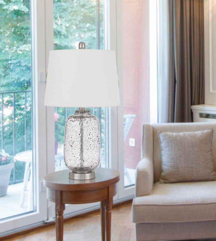 Cal Lighting BO-3037TB Solaro Distressed Glass Table Lamp with Hardback Taper - Diamond Home USA