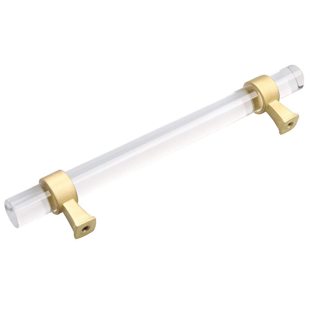 GlideRite 5-inch Clear Acrylic Cabinet Pulls Satin Gold (Pack of 10) - Diamond Home USA
