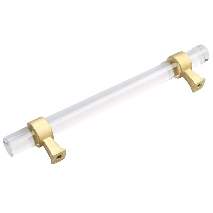 GlideRite 5-inch Clear Acrylic Cabinet Pulls Satin Gold (Pack of 10) - Diamond Home USA