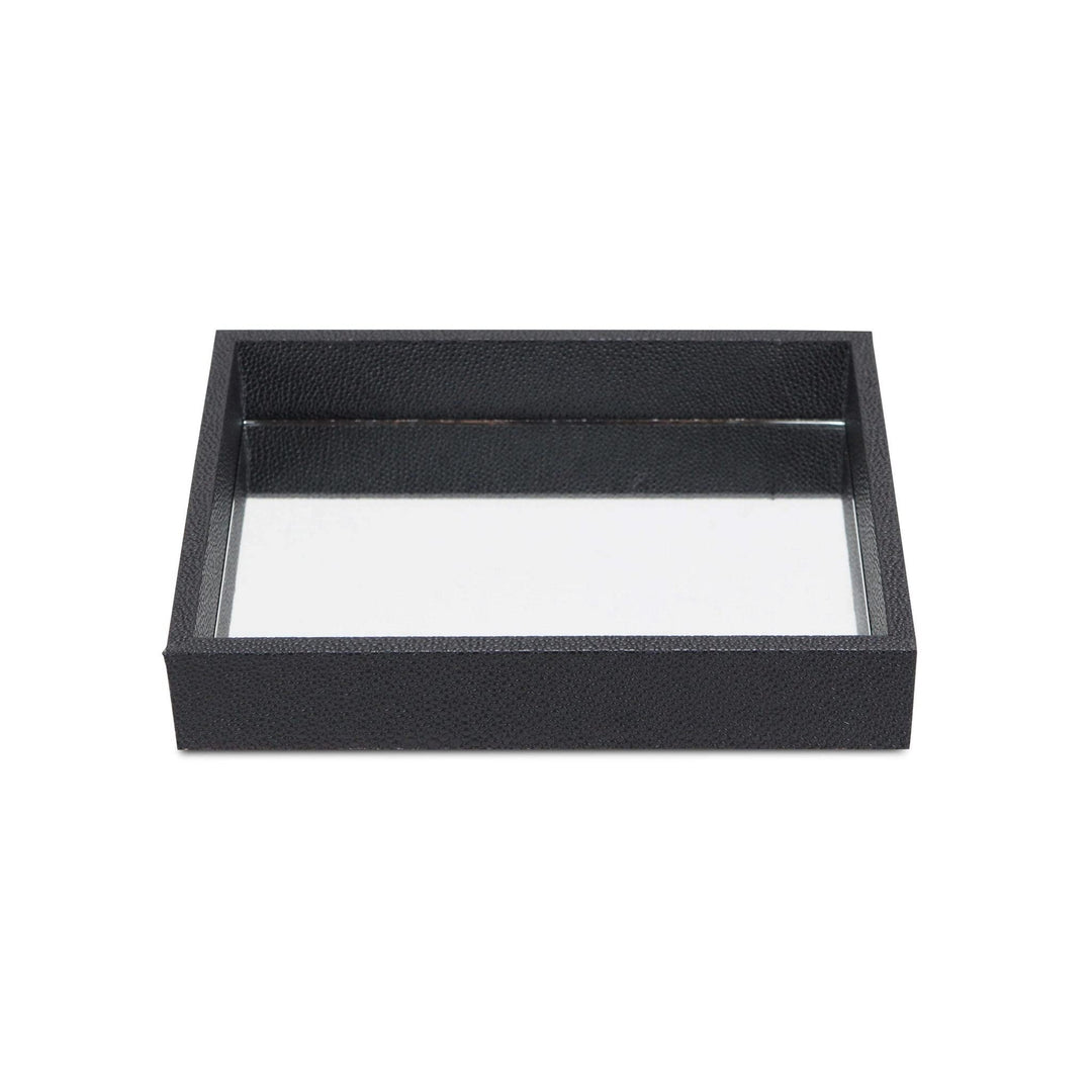 Black Mirrored Tray 18 W X 14 D 7 H Rectangle Wood - Diamond Home USA