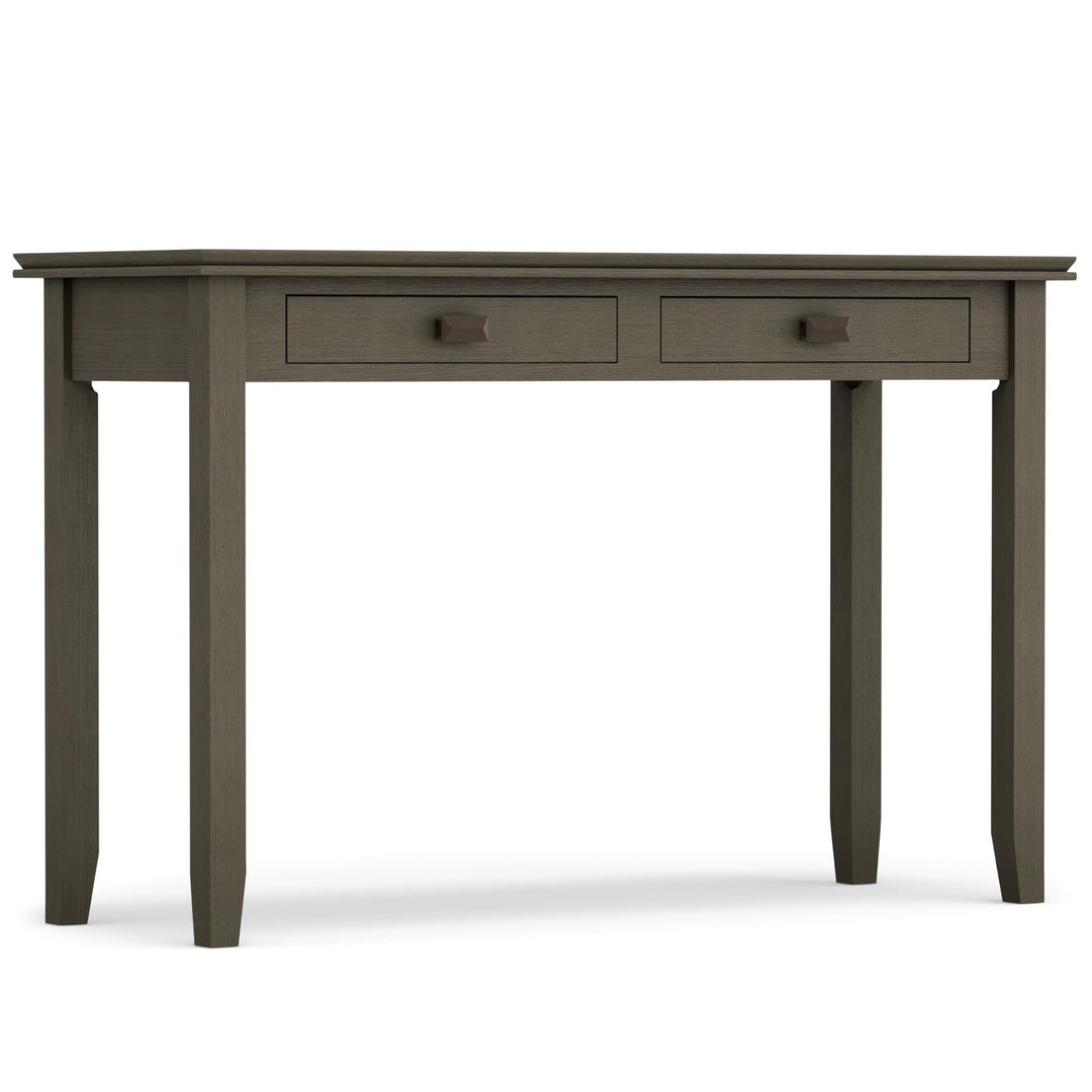 SIMPLIHOME Artisan SOLID WOOD 46 inch Wide Console Sofa Entryway Table in Farmhouse Grey