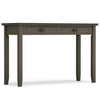 SIMPLIHOME Artisan SOLID WOOD 46 inch Wide Console Sofa Entryway Table in Farmhouse Grey