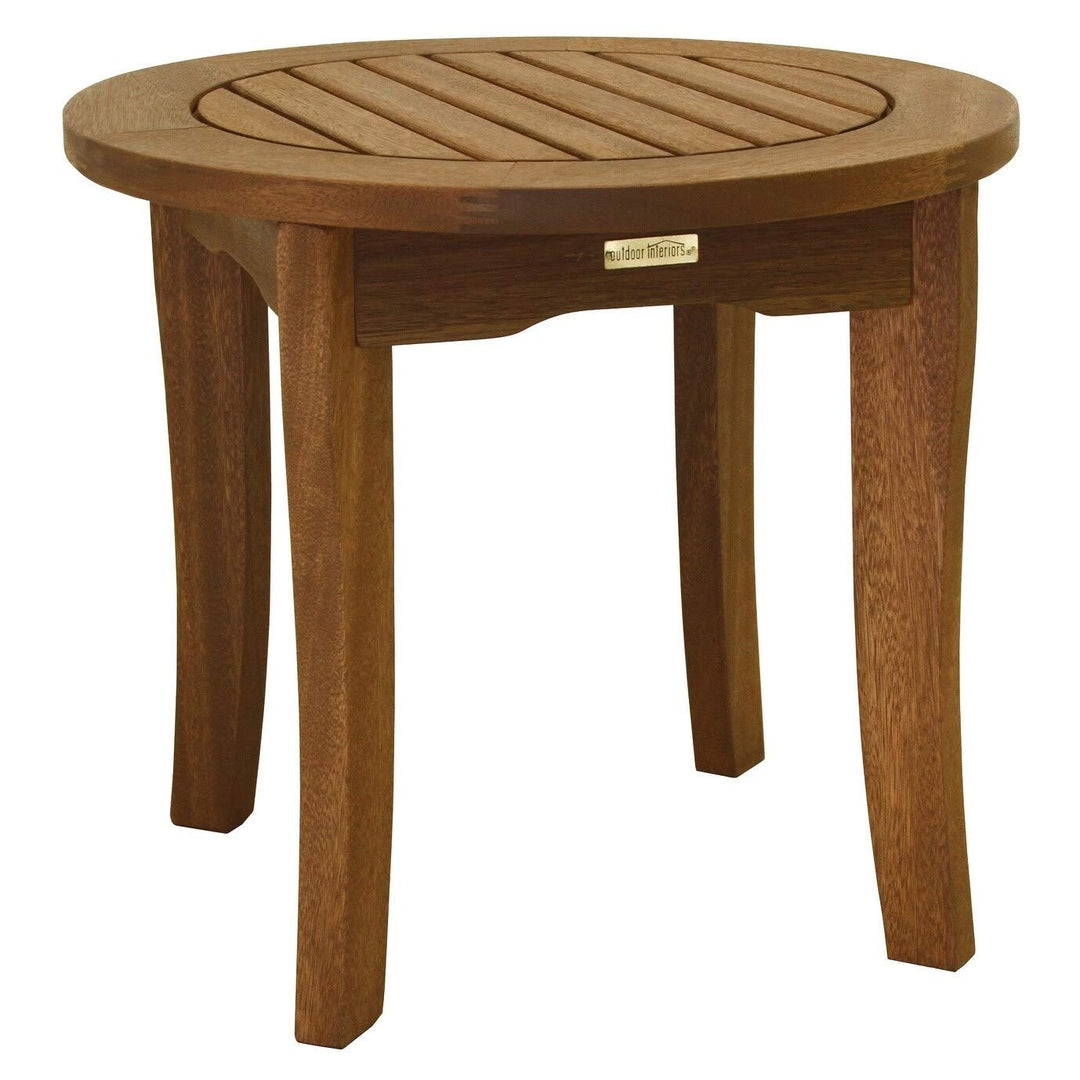 Round Eucalyptus End Table Brown Traditional Stained - Diamond Home USA