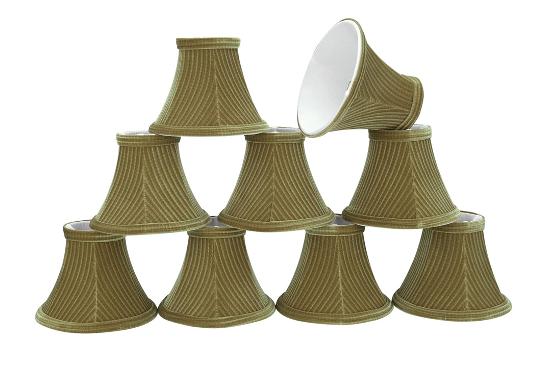Aspen Creative 30062-9 Small Bell Shape Chandelier Clip-On Lamp Shade Set (9