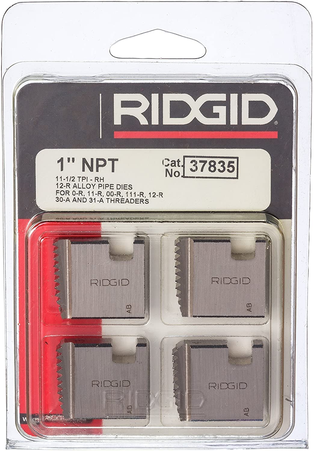 RIDGID 37835 Manual Threader Pipe Dies Right-Handed Alloy NPT Pipe Dies with - Diamond Home USA