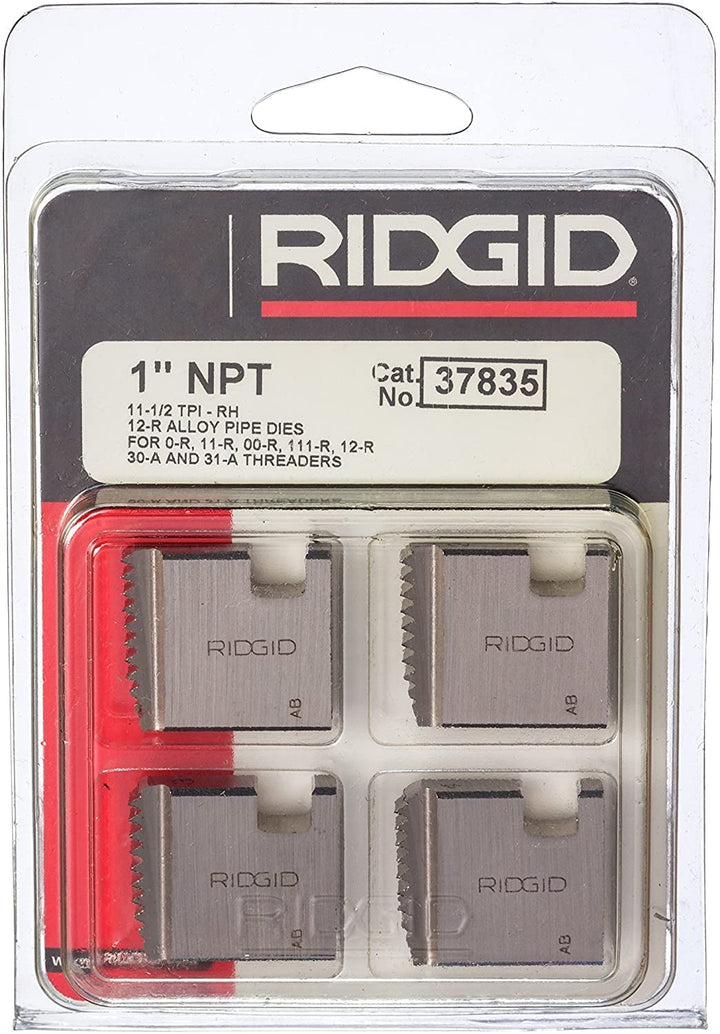 RIDGID 37835 Manual Threader Pipe Dies Right-Handed Alloy NPT Pipe Dies with - Diamond Home USA