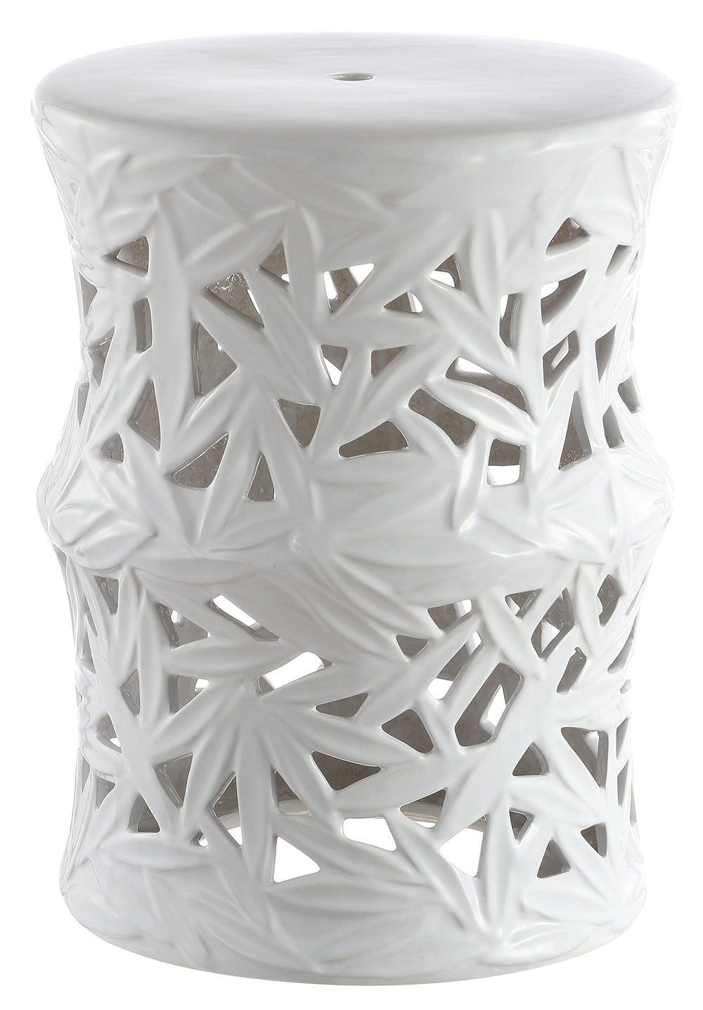 Safavieh ACS4573A Granda Ceramic Decorative Garden Stool White - Diamond Home USA