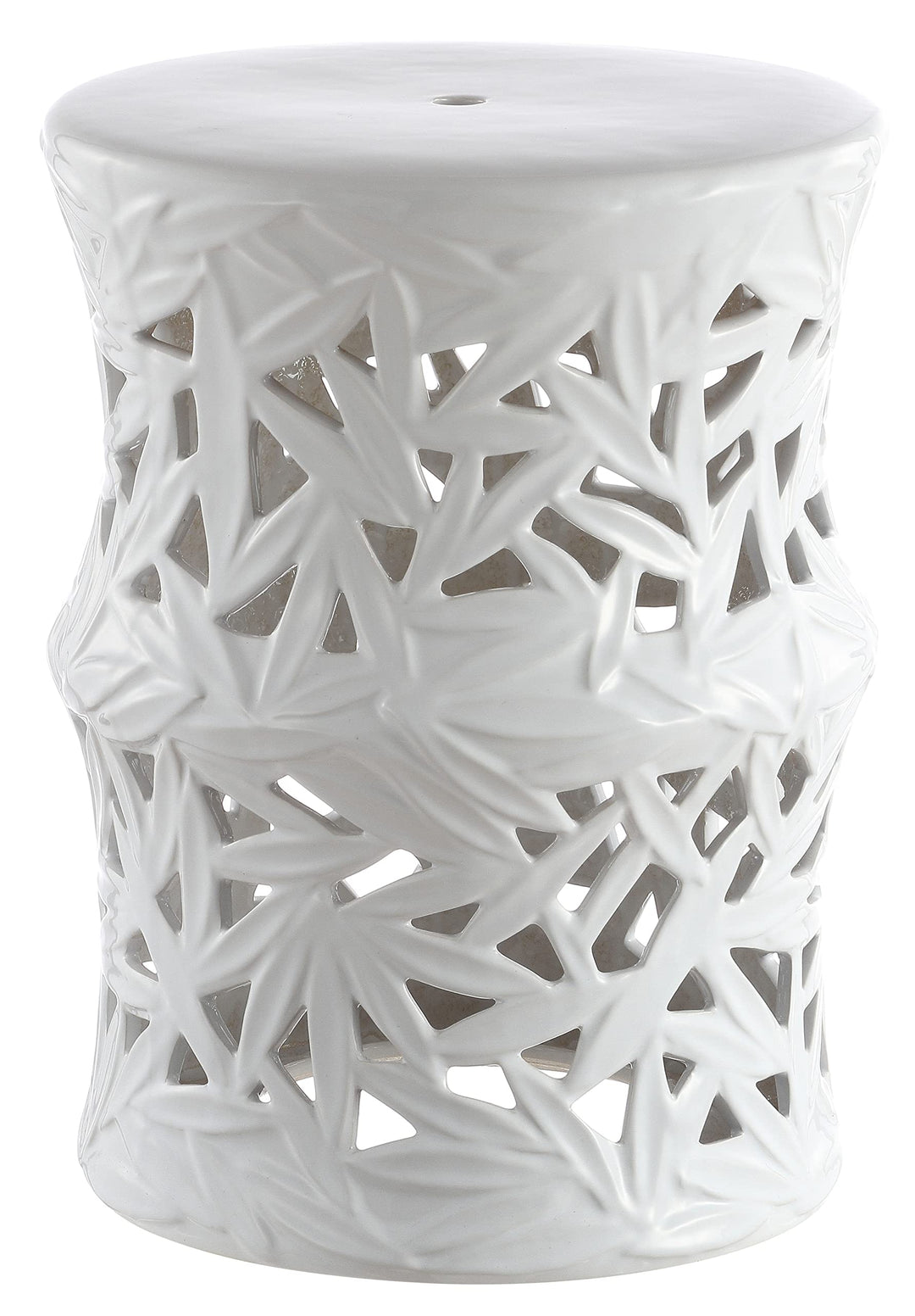 Safavieh ACS4573A Granda Ceramic Decorative Garden Stool White - Diamond Home USA