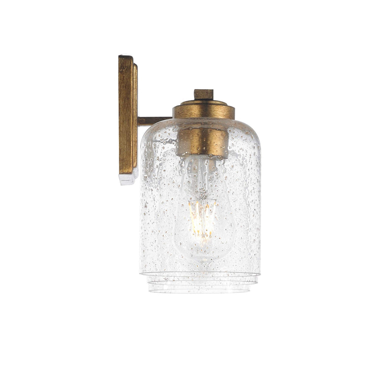 3 Light Antique Gold Vanity Modern Contemporary Metal Dimmable - Diamond Home USA