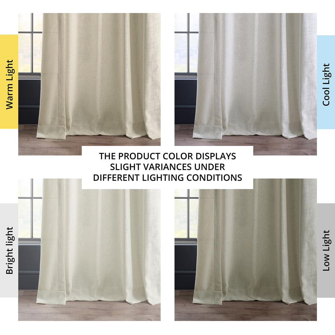 HPD Half Price Drapes Premium Heavy Faux Linen Curtains for Living Room (1 - Diamond Home USA