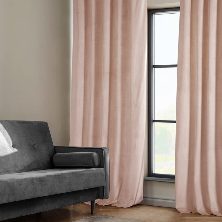Exclusive Fabrics Heritage Plush Velvet Room Darkening Curtains (1 Panel) Luxury Velvet Curtains for Bedroom & Living Room.